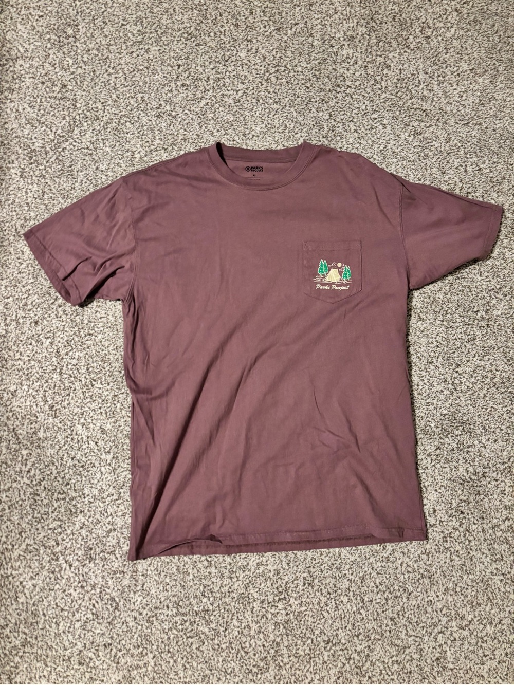 Parks Project Pocket Tee in Dusty Mauve with Camp Graphic